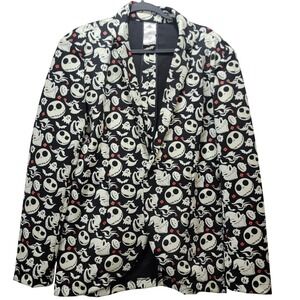 Disney Parks Nightmare Before Christmas Glow‎ In Dark Jack Skellington Blazer LG